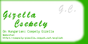 gizella csepely business card